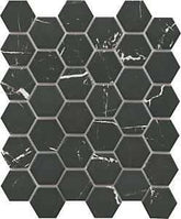 Emser Tile Elegan Series W95ELEGNE1113MH2M Porcelain Mosaic Tile, 13 in L Tile, 11 in W Tile, Pressed Edge, Nero